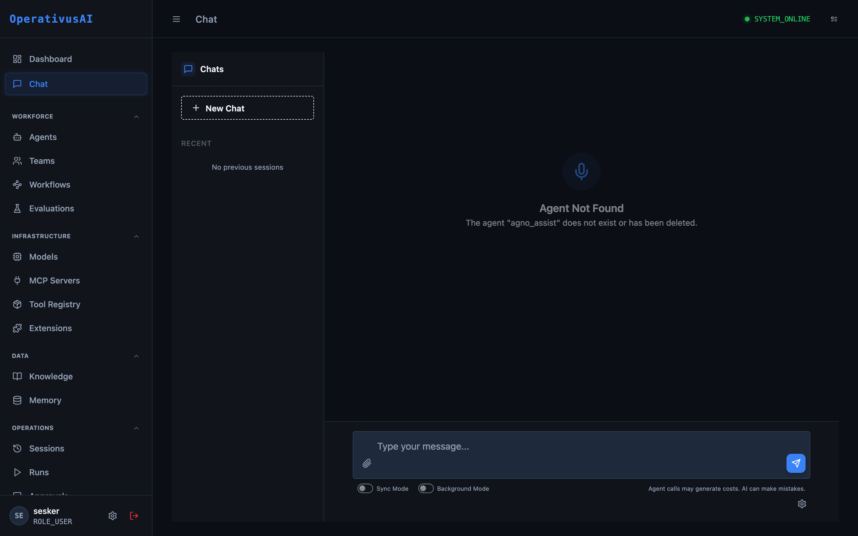Procurator Chat Playground interface