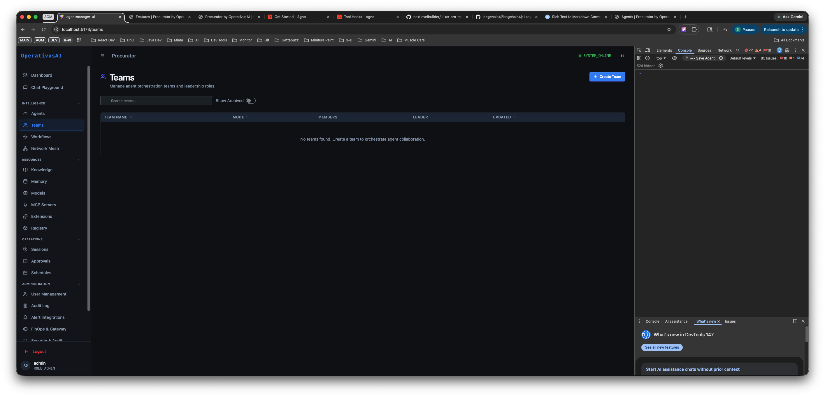 Procurator Teams Registry